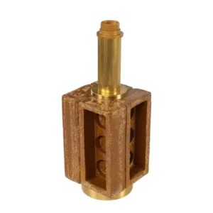 Pied de lampe en terre cuite et laiton 15x40cm Brick - Versmissen - The Cool Republic