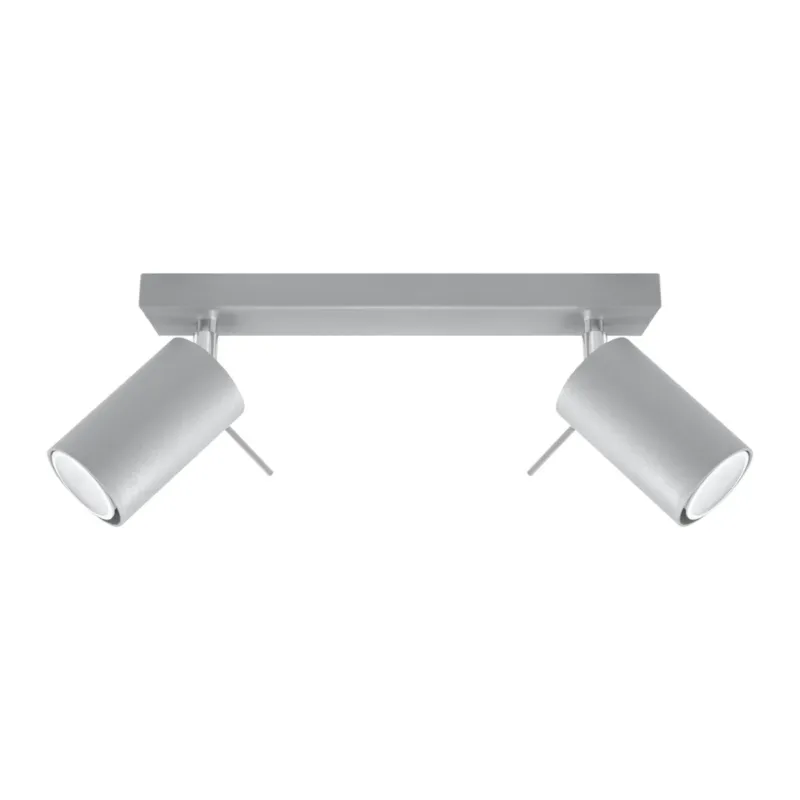 Plafonnier en acier gris 30x6x16cm Ring 2 - Sollux - The Cool Republic