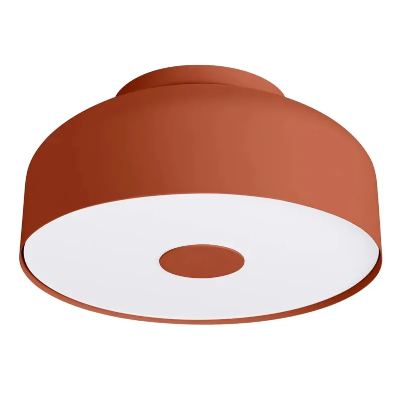 Plafonnier en acier rouge ocre 30x15cm Omiq - Sollux - The Cool Republic