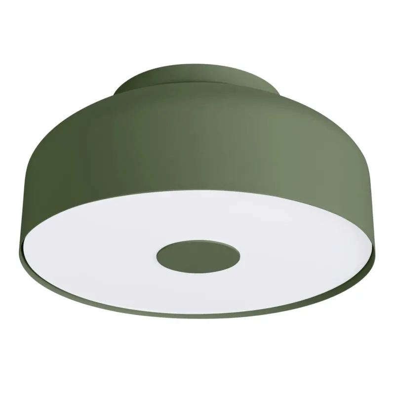 Plafonnier en acier vert olive 30x15cm Omiq - Sollux - The Cool Republic