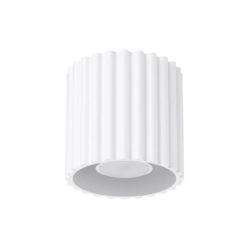 Plafonnier en aluminium blanc 10 cm Aura 1 - Sollux - The Cool Republic