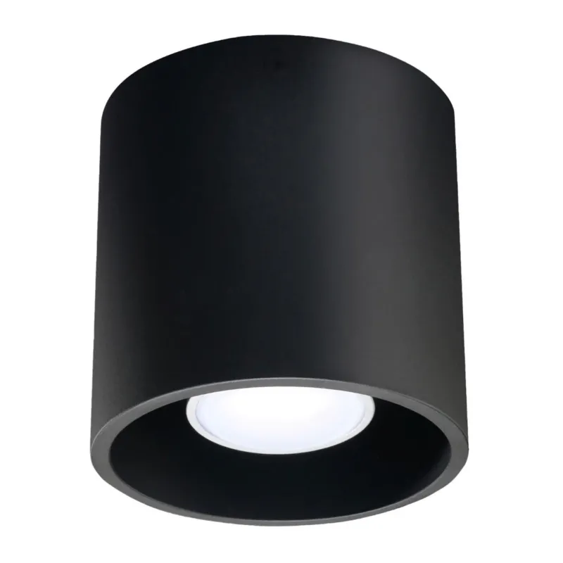 Plafonnier en aluminium noir 10 cm Orbis 1 - Sollux - The Cool Republic