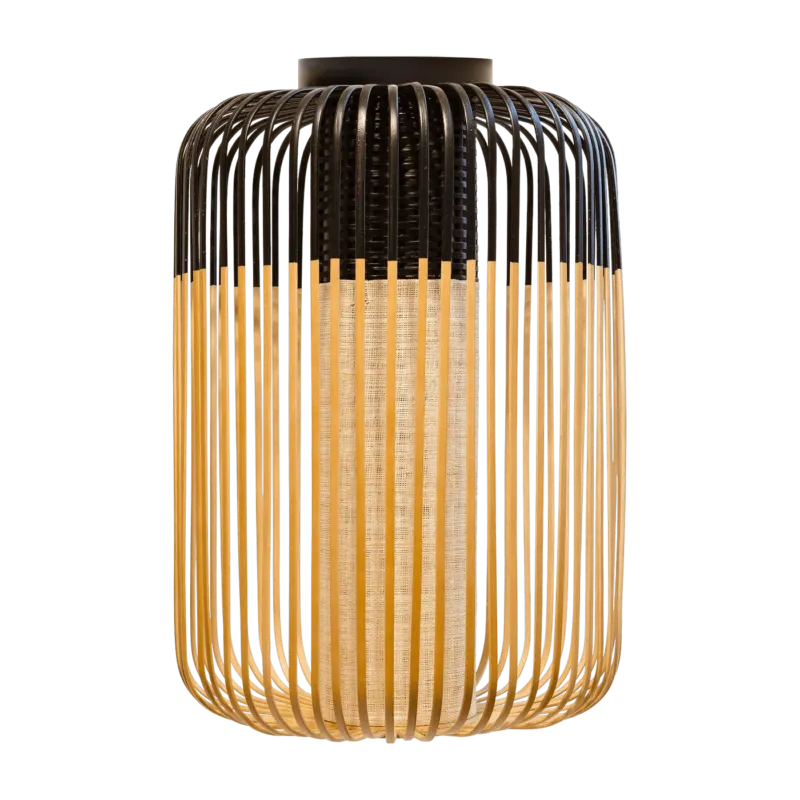 Plafonnier en bambou noir L Bamboo - Forestier - The Cool Republic