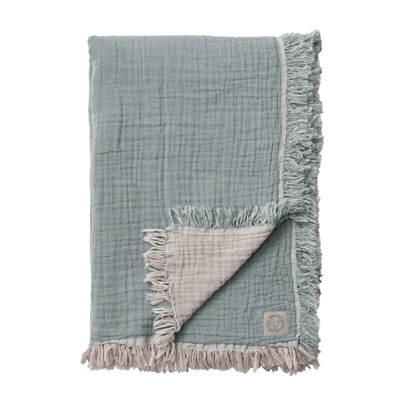 Plaid en coton bio nuage et ardoise 140 x 210 cm Collect SC32 - &tradition - The Cool Republic