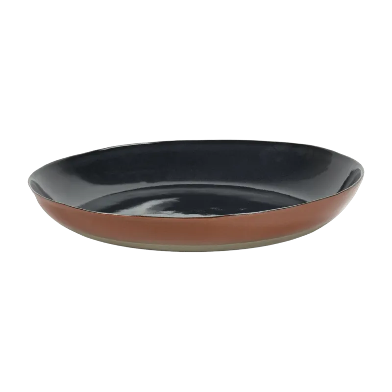 Plat de service bleu foncé et rouille 35,5cm - Serax - The Cool Republic