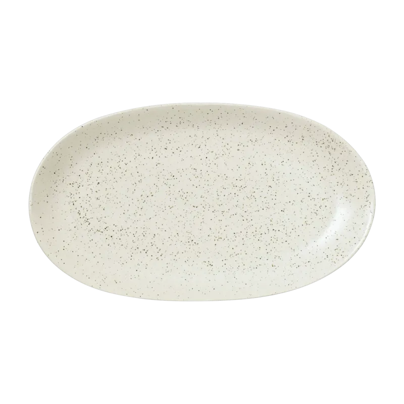 Plat oval en grès 30 cm Nordic Vanilla - Broste Copenhagen - The Cool Republic