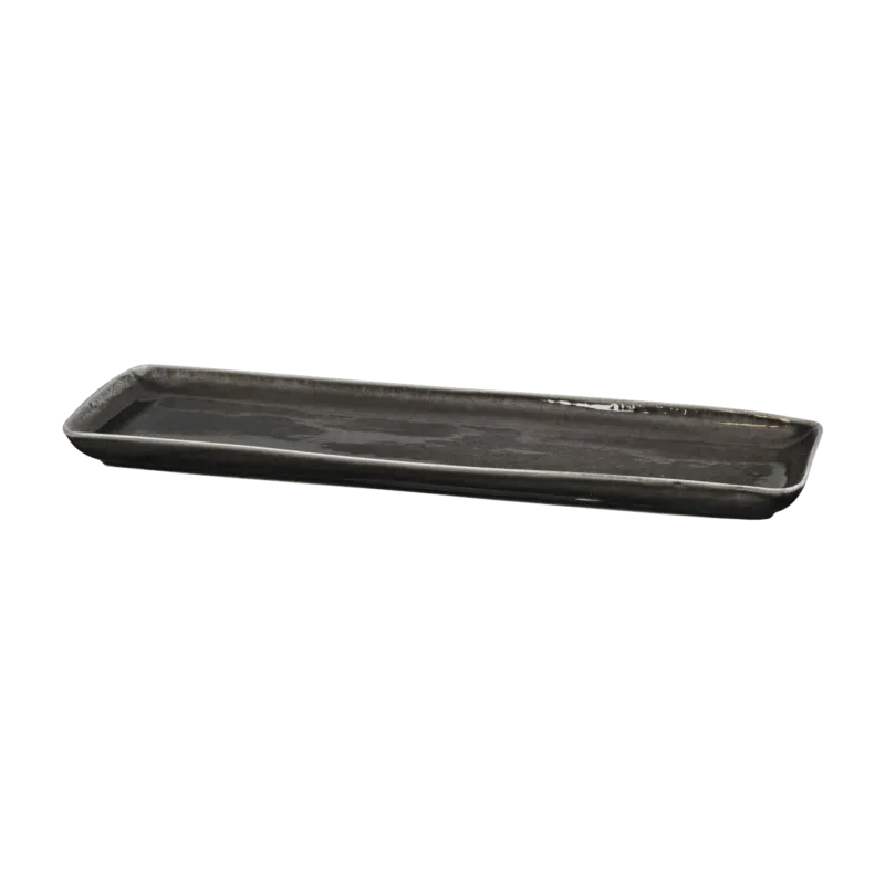 Plat rectangulaire en grès noir 35 cm Nordic Coal - Broste Copenhagen - The Cool Republic