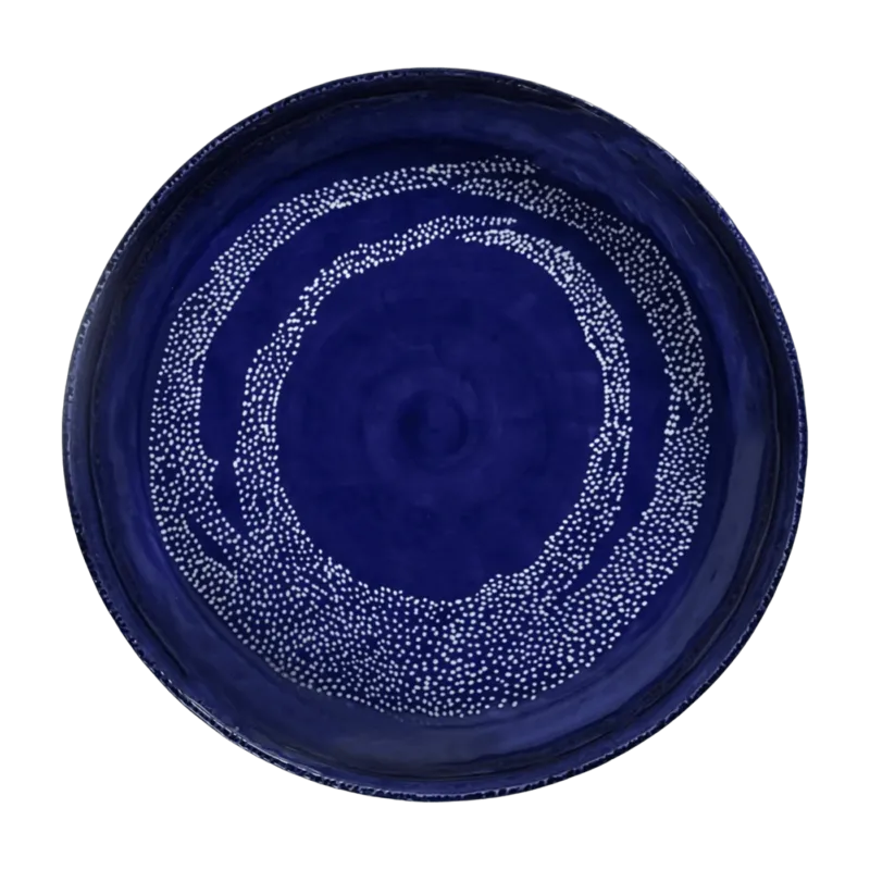 Plat rond bleu 35 cm Dots Feast - Serax - The Cool Republic