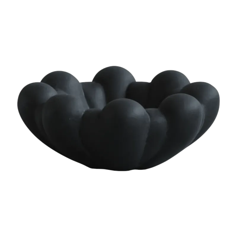 Plateau en céramique noir 15,5x15,5x6cm Bloom - 101 COPENHAGEN - The Cool Republic