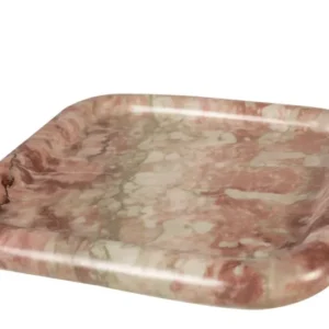 Plateau en marbre rose carré 30x3cm Saville - Versmissen - The Cool Republic