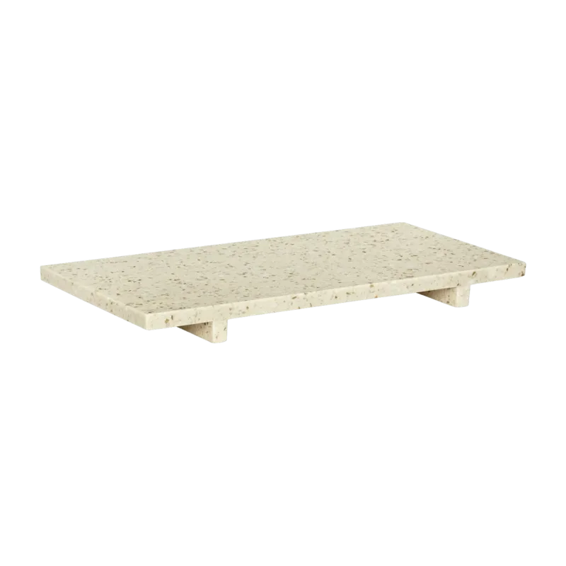 Plateau en terrazzo beige Stone - Hübsch - The Cool Republic