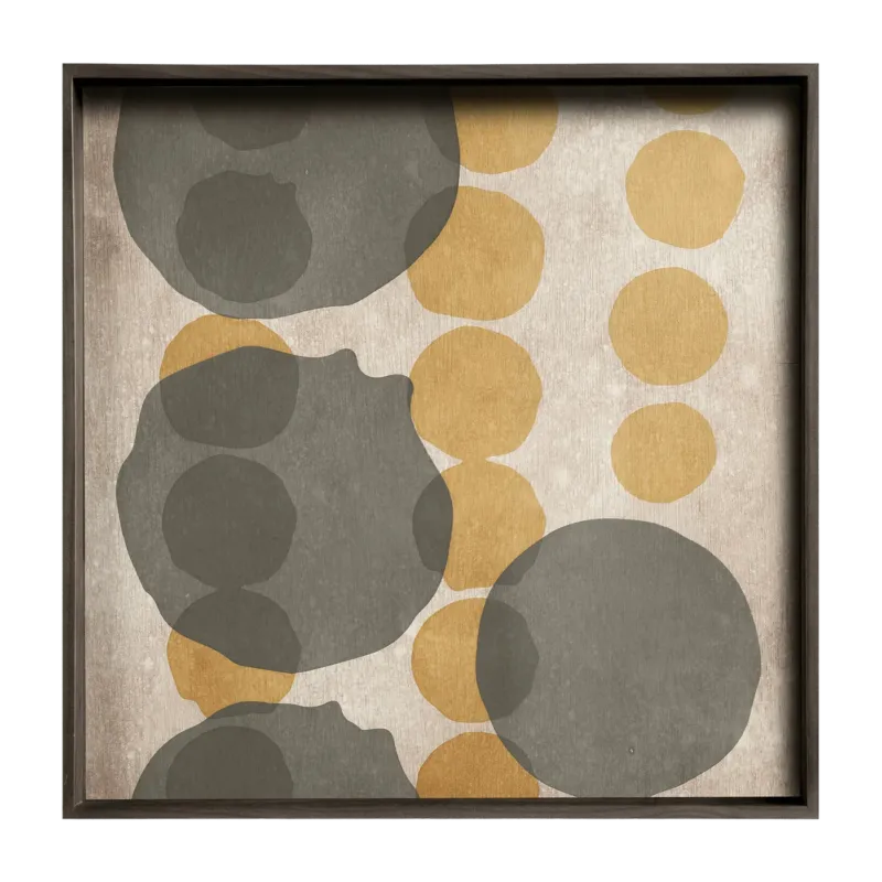Plateau en verre Layered Dots cannelle 51 x 51 cm - Ethnicraft Accessories - The Cool Republic