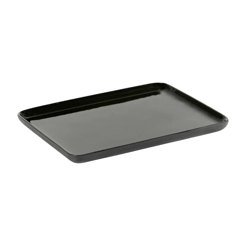 Plateau rectangulaire en porcelaine gris foncé Cose - Serax - The Cool Republic