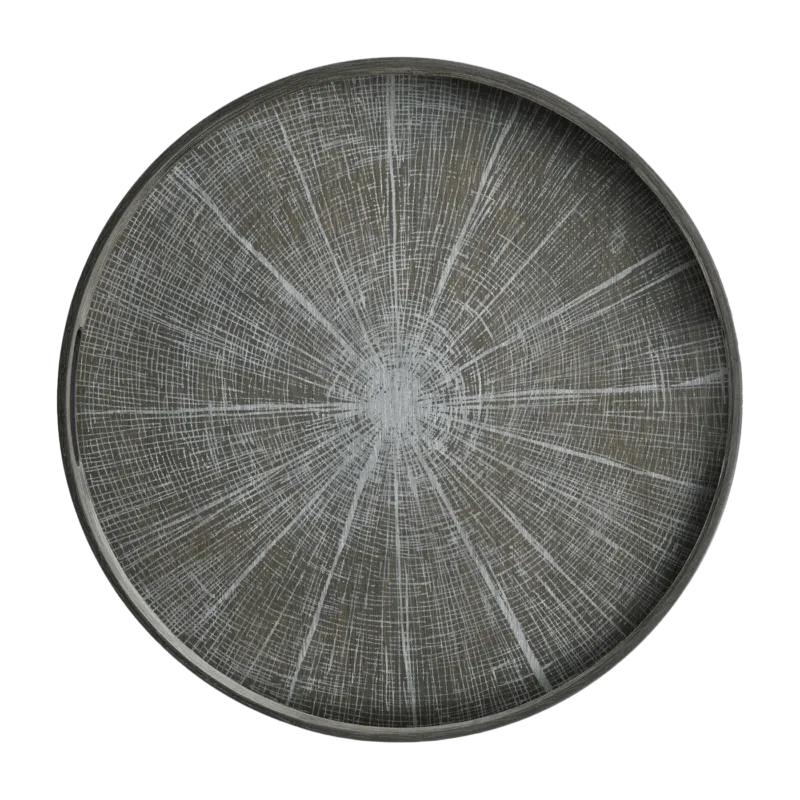 Plateau rond en bois et sérigraphié 48 cm Slice - Ethnicraft Accessories - The Cool Republic