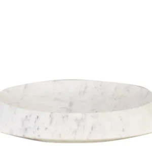 plateau rond en marbre blanc 35,5x7,5cm Kyron - Versmissen - The Cool Republic
