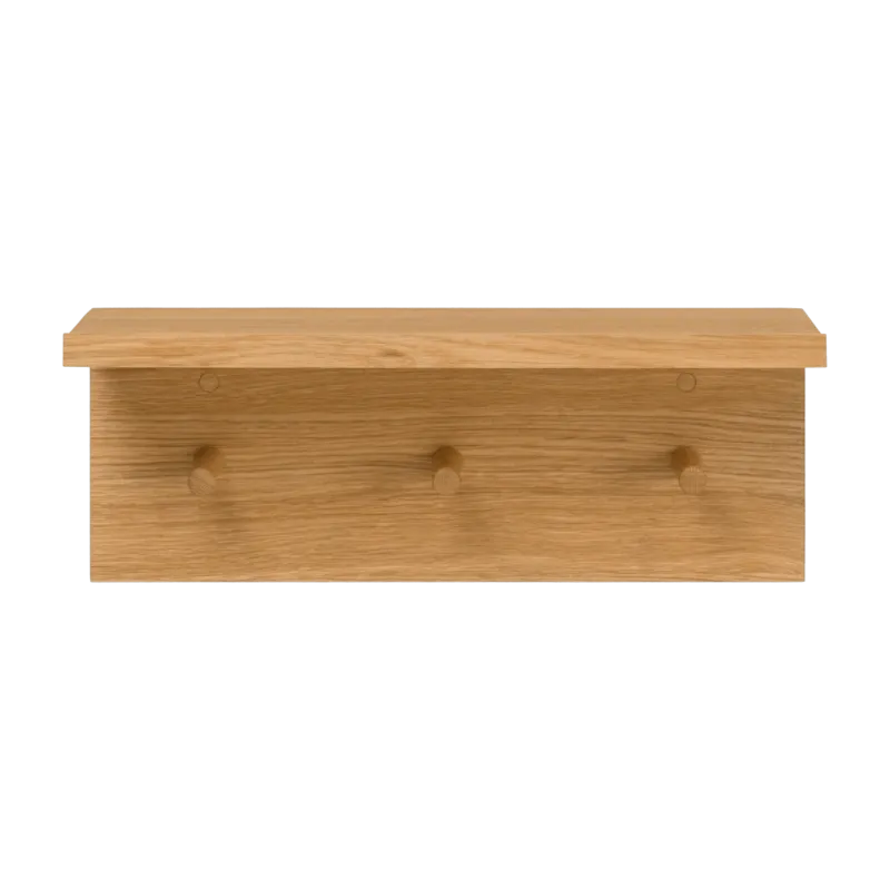 Porte-manteau étagère de rangement en chêne huilé S - Ferm Living - The Cool Republic