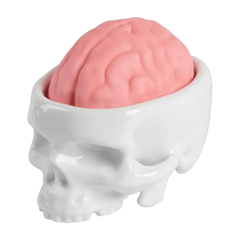 Porte-savon tête de mort en céramique blanche 15x11x7,5cm - Seletti - The Cool Republic