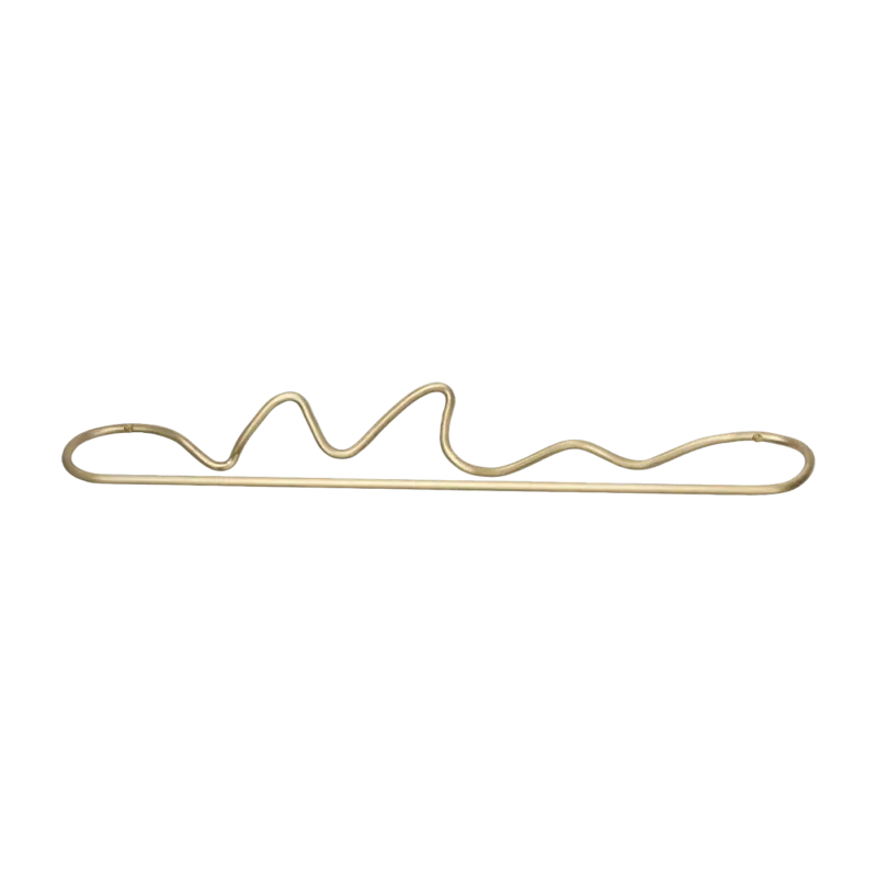 Porte-serviettes en laiton massif doré 65,9 x 10,7 x 8,5 cm Curvature - Ferm Living - The Cool Republic
