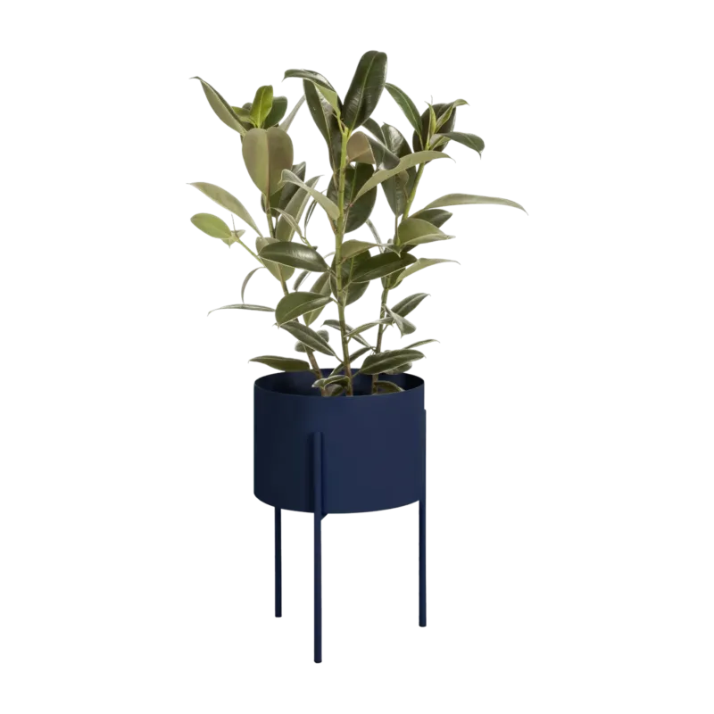 Pot à plantes en acier bleu atlantique L Maki - noo.ma - The Cool Republic