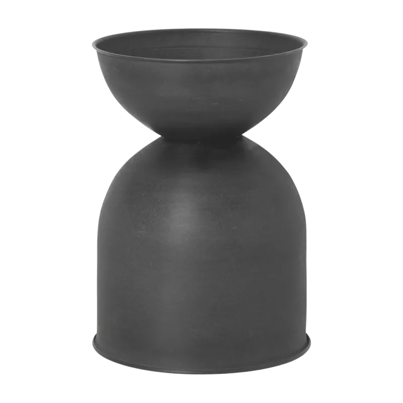 Pot de fleur réversible en fer noir S Hourglass - Ferm Living - The Cool Republic