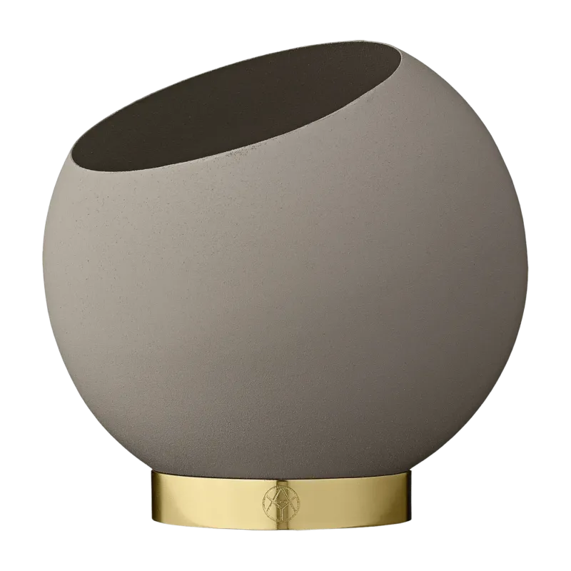 Pot de fleur taupe M Globe - AYTM - The Cool Republic