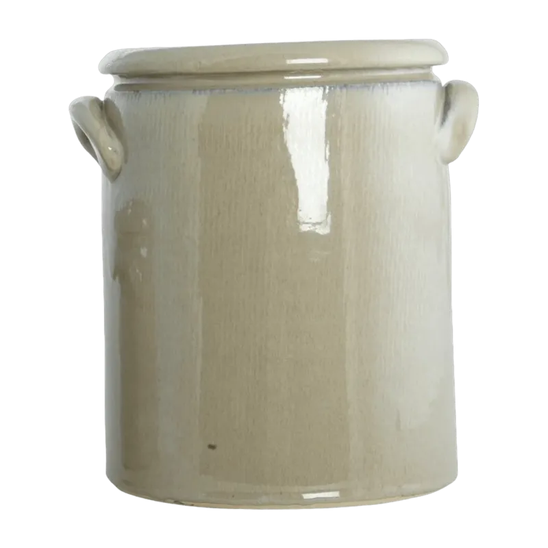 Pot de fleurs en argile beige sable Poterie M - House Doctor - The Cool Republic