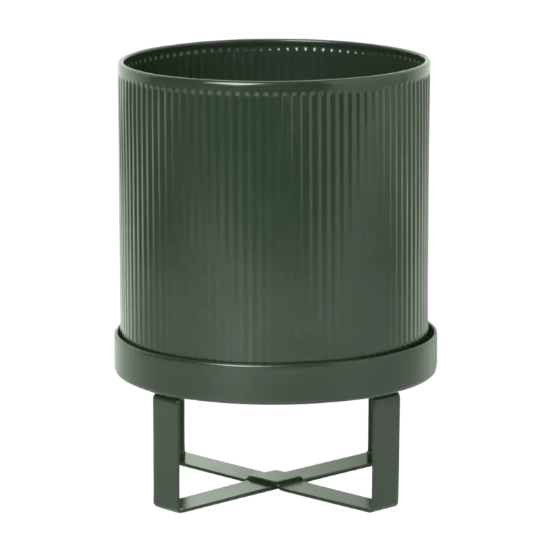 Pot de jardinage en acier vert foncé 18 x 24 cm Bau - Ferm Living - The Cool Republic