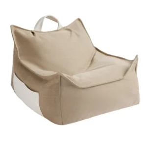 Pouf d'extérieur pour enfant en polypropyène recyclé beige 80x70x50cm - Wigiwama - The Cool Republic