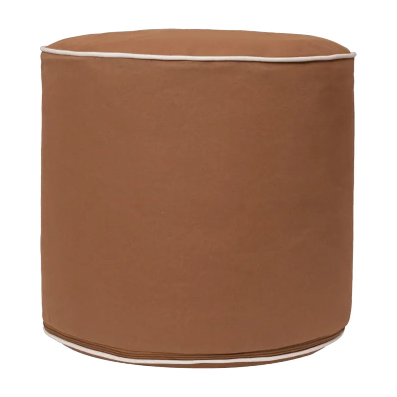 Pouf en coton organique rouille 34x40cm Billow - Ferm living - The Cool Republic
