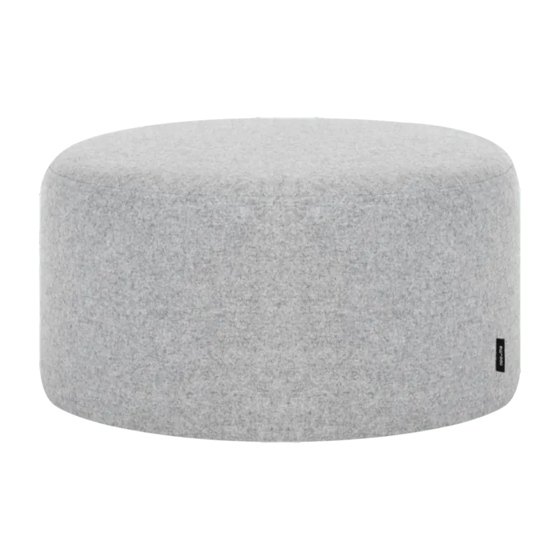 Pouf en laine gris Folk 25 cm - noo.ma - The Cool Republic