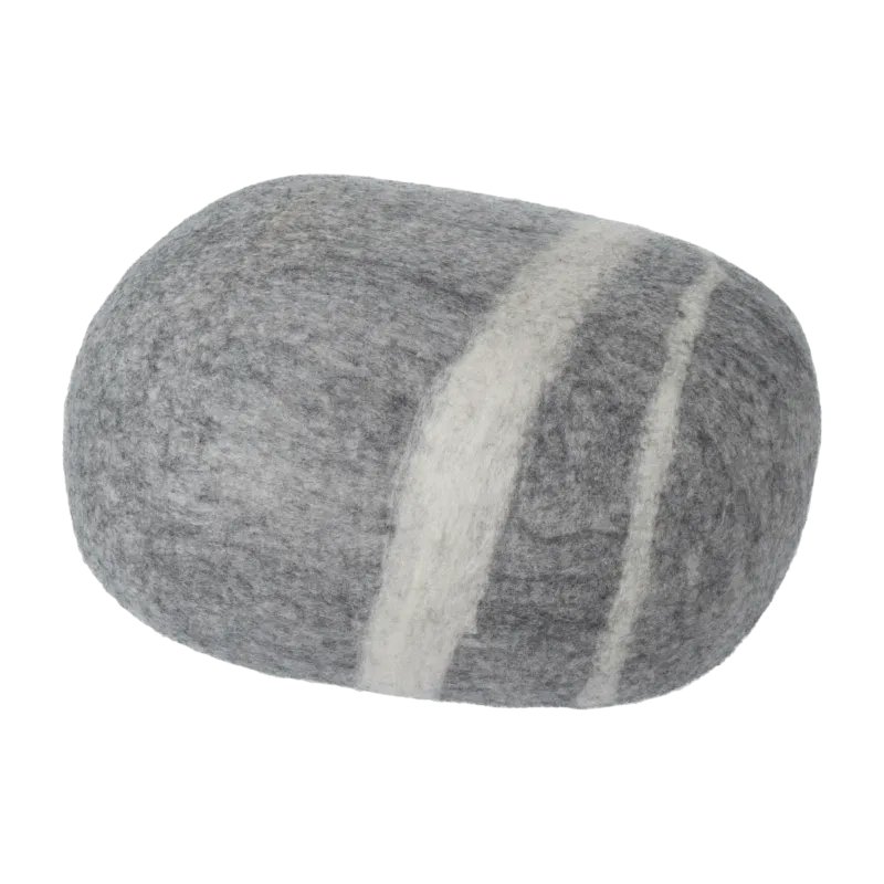 Pouf en laine gris marbré XXXL Carl - myfelt - The Cool Republic