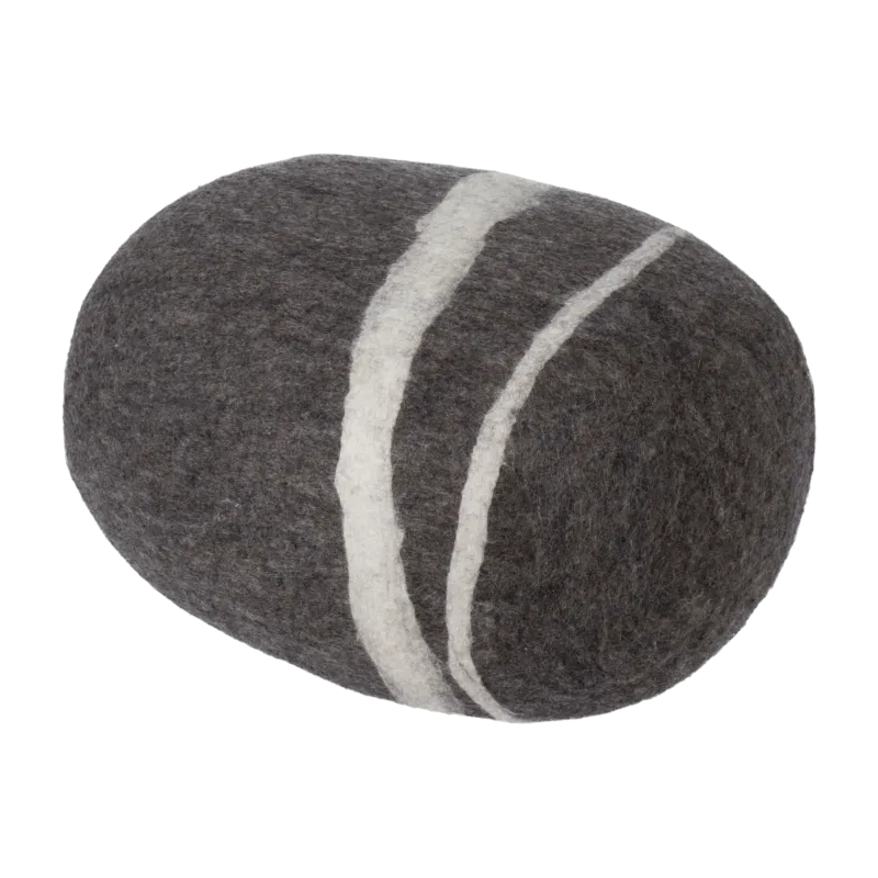 Pouf en laine marron foncé marbré XL Oskar - myfelt - The Cool Republic