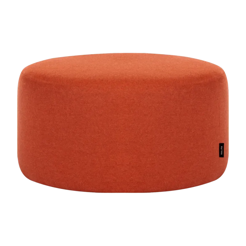 Pouf en laine terracotta 25 cm Folk - noo.ma - The Cool Republic