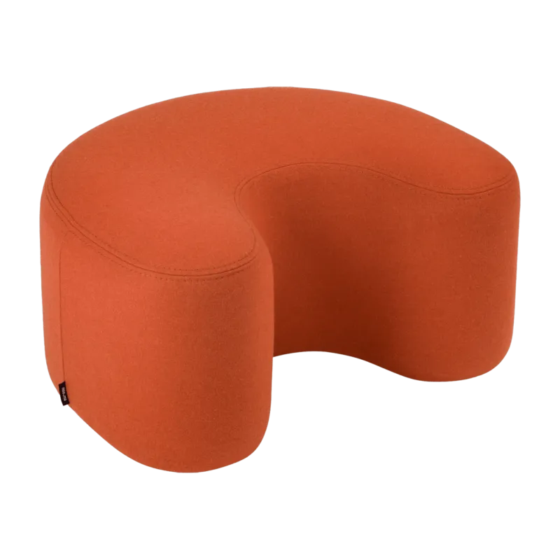 Pouf en laine terracotta Ü - noo.ma - The Cool Republic