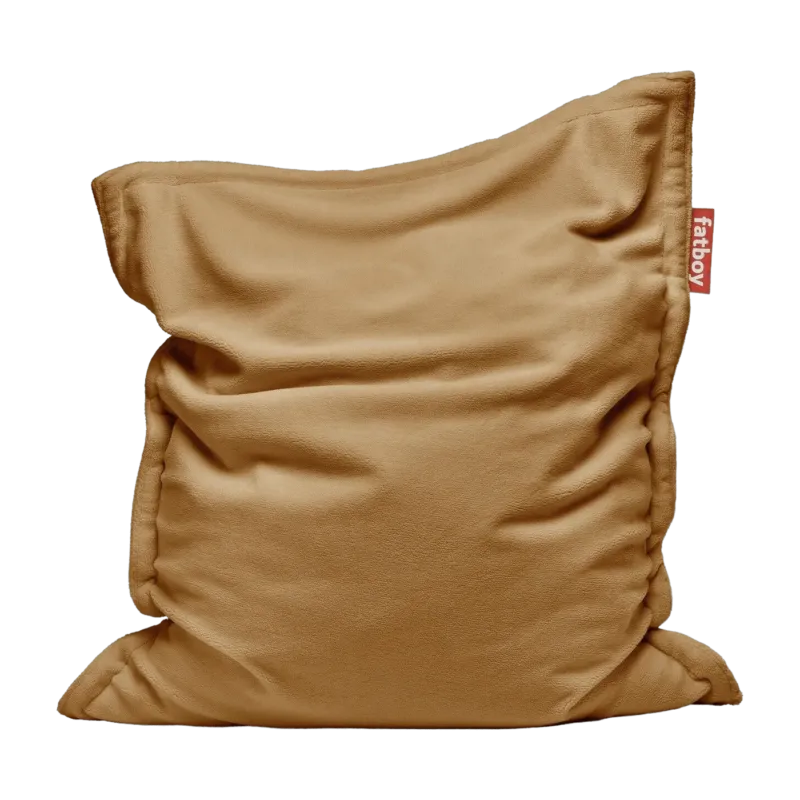 Pouf en tissu beige Slim Teddy Original - Fatboy - The Cool Republic