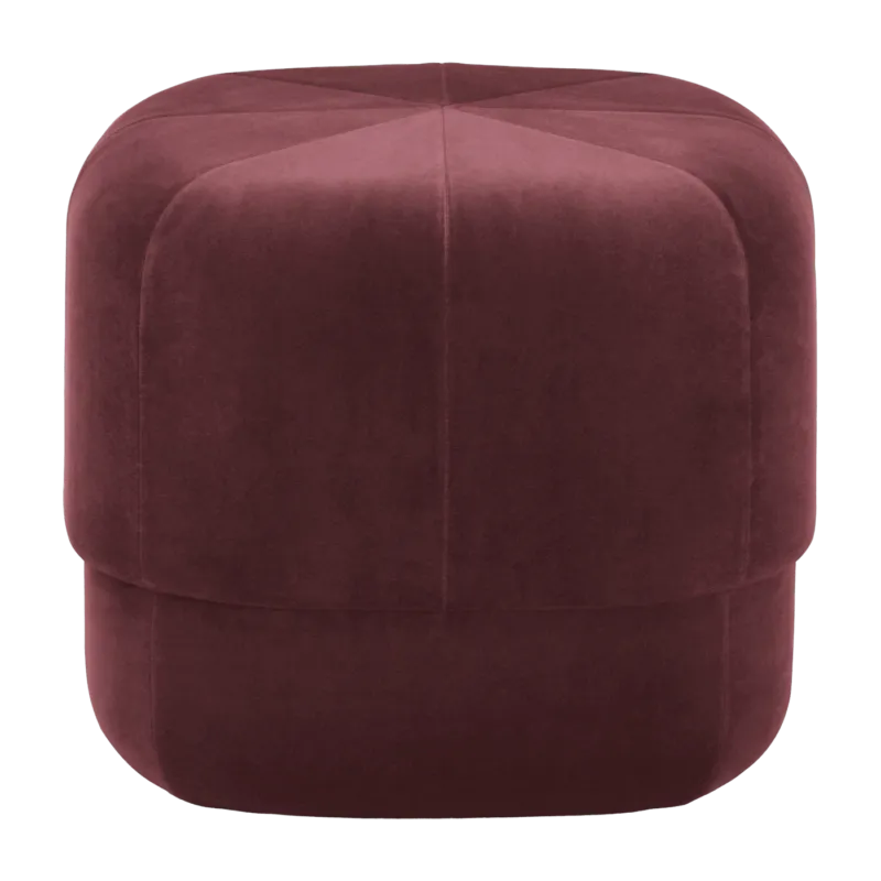 Pouf en velours 46 cm bordeaux Circus foncé rouge - Normann Copenhagen - The Cool Republic