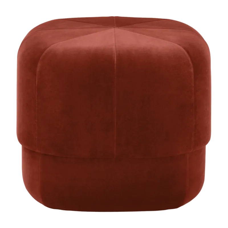 Pouf en velours 46 cm rouge Circus Rust - Normann Copenhagen - The Cool Republic