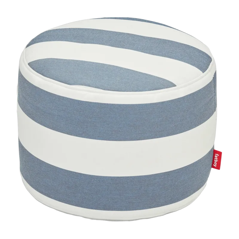 Pouf extérieur rayé bleu océan Point Outdoor - Fatboy - The Cool Republic