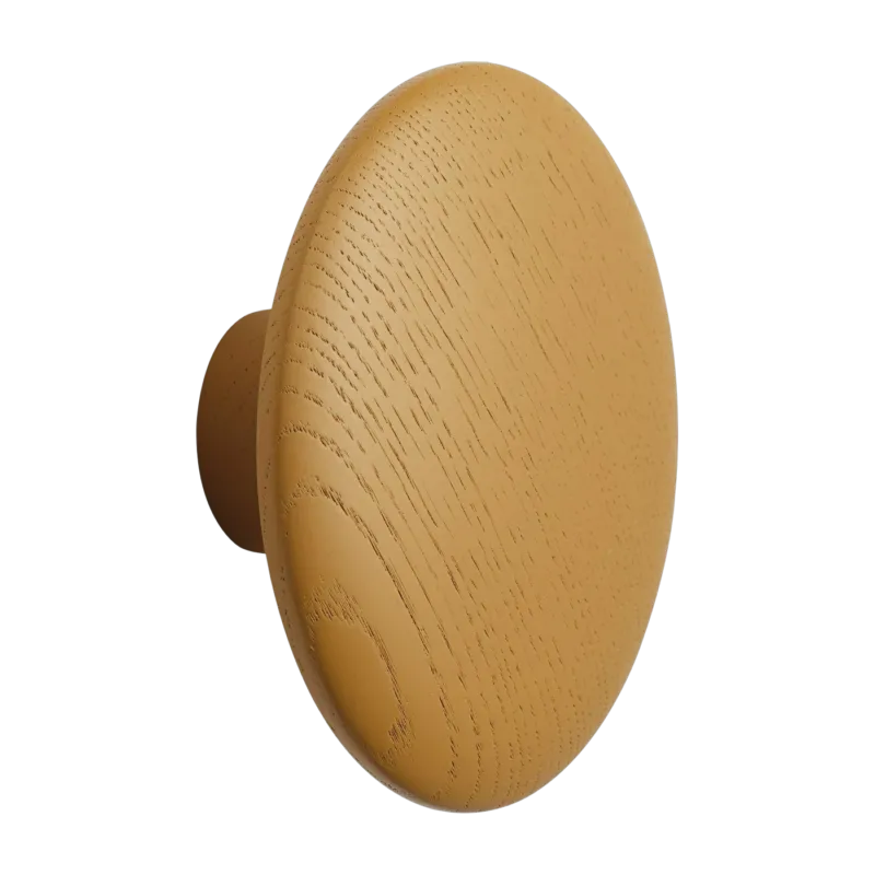 Patère ronde en chêne orange brulé 13 cm The Dots - Muuto