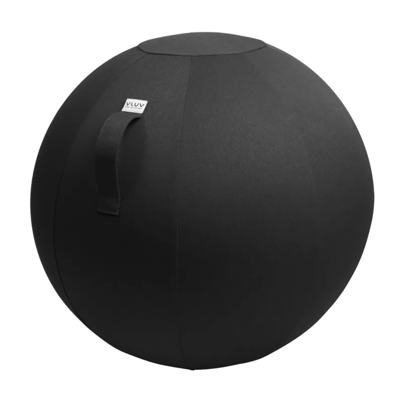 Siège ergonomique en tissu canevas noir 60 cm LEIV - VLUV