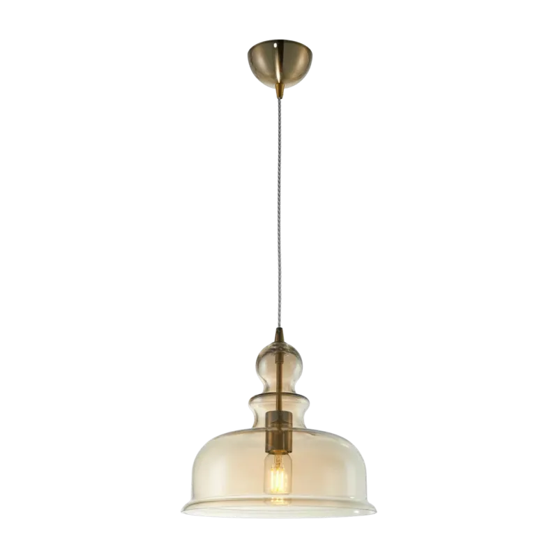 Suspension en métal et verre ambré Tone - Maytoni
