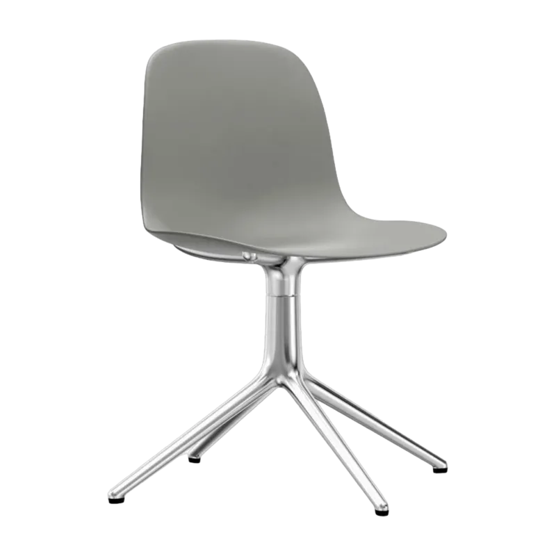 Chaise de bureau en polypropylène grise Swivel 4L Grey - Normann Copenhagen