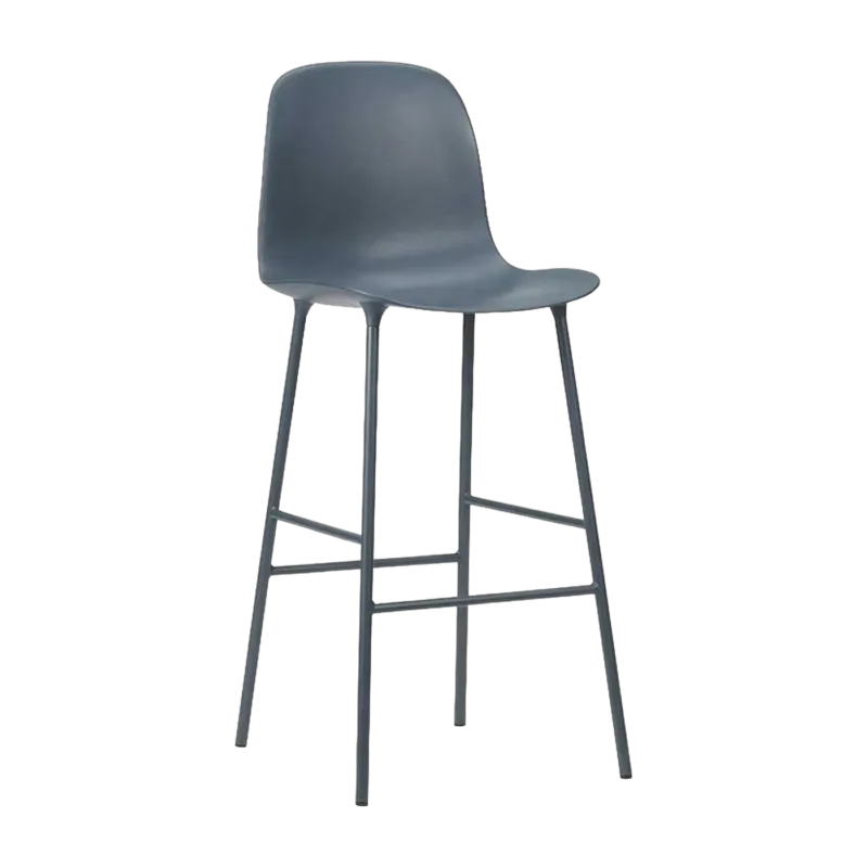 Chaise de bar en acier et pp bleu 65 cm Form - Normann Copenhagen