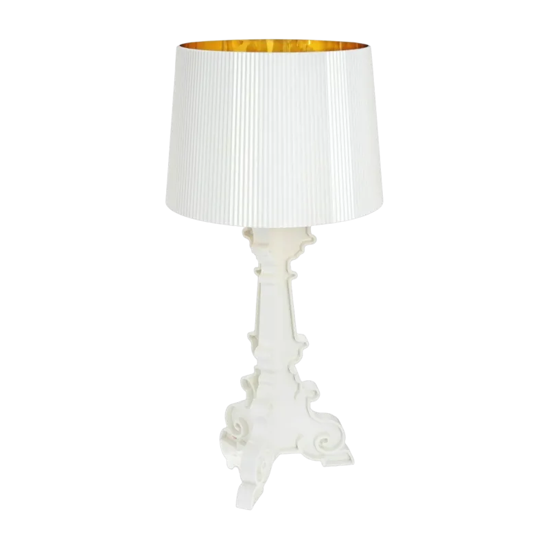 Lampe à hauteur réglable blanc et doré Bourgie - Kartell