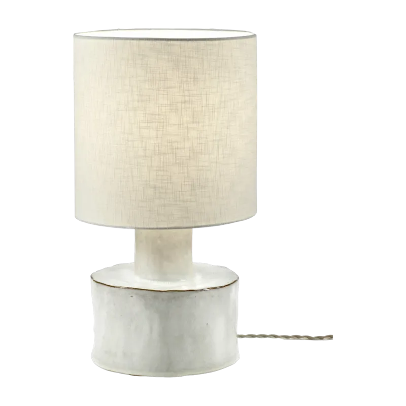 Lampe de table en lin blanc et céramique blanc Catherine - Serax