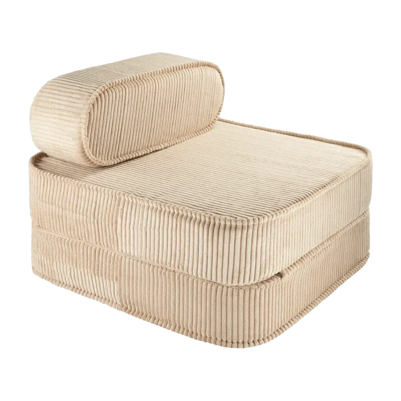 Fauteuil pliable en velours côtelé marron 150 x 60 cm - Wigiwama