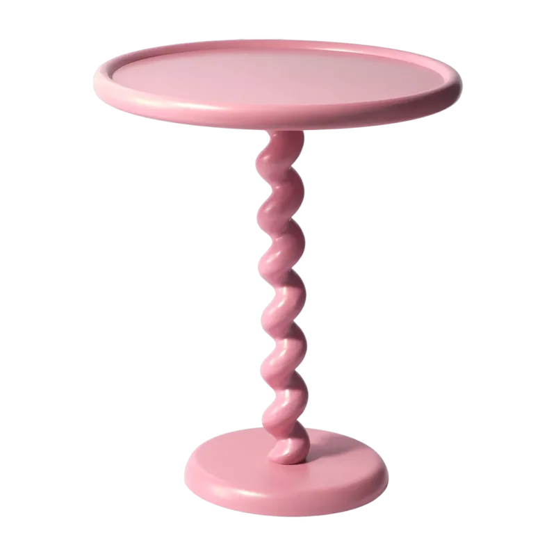 Table d'appoint rose laquée Twister - Pols Potten