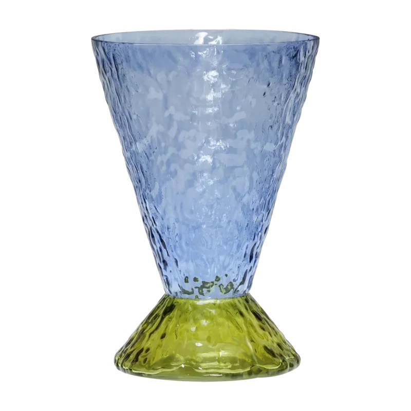 Vase Abyss bleu clair et Olive - Hübsch