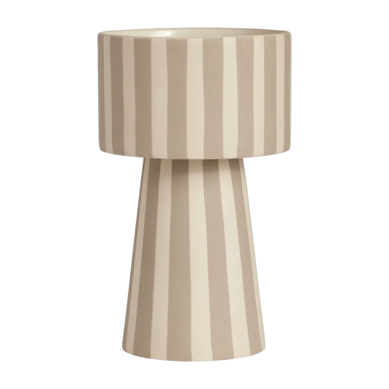 Pot de fleurs en grès gris Toppu - OYOY