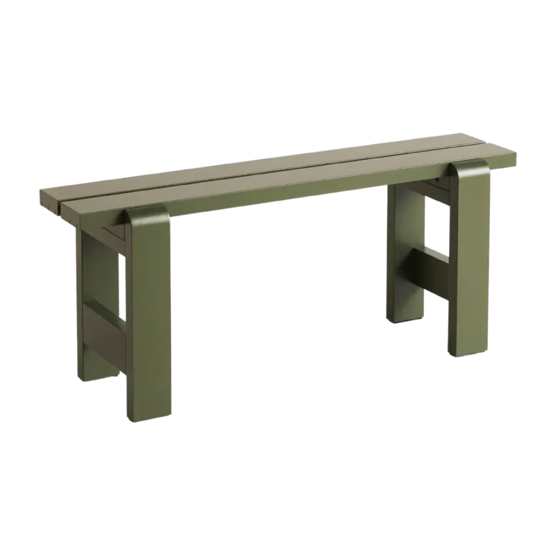 Banc en pin laqué olive 111 x 23 x 45 cm Weekday - Hay